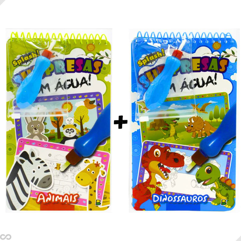 Livro infantil água mágica - livro + caneta - KIT COM 2 LIVROS