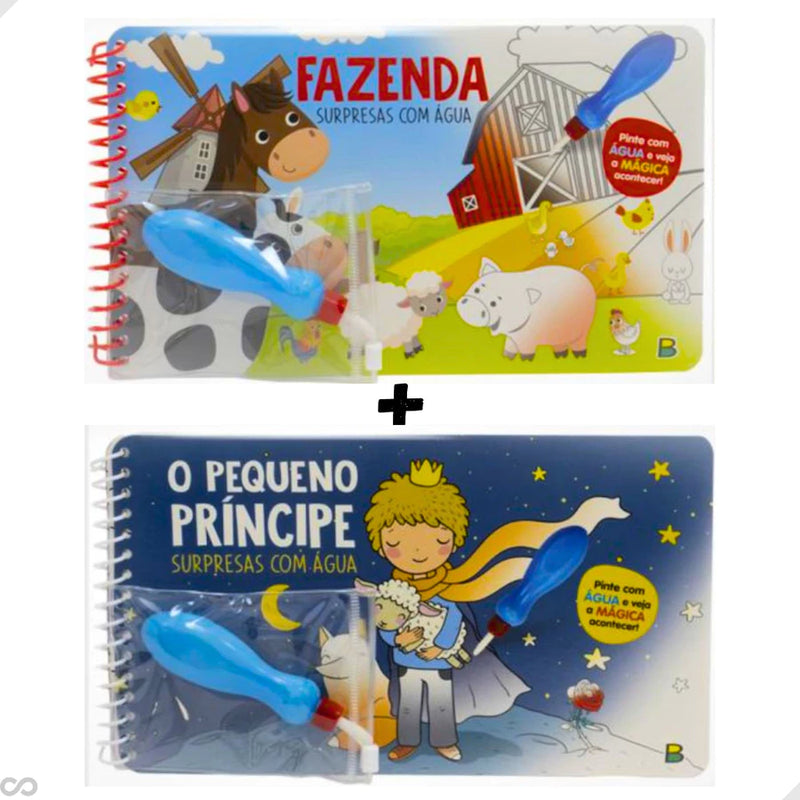 Livro infantil água mágica - livro + caneta - KIT COM 2 LIVROS