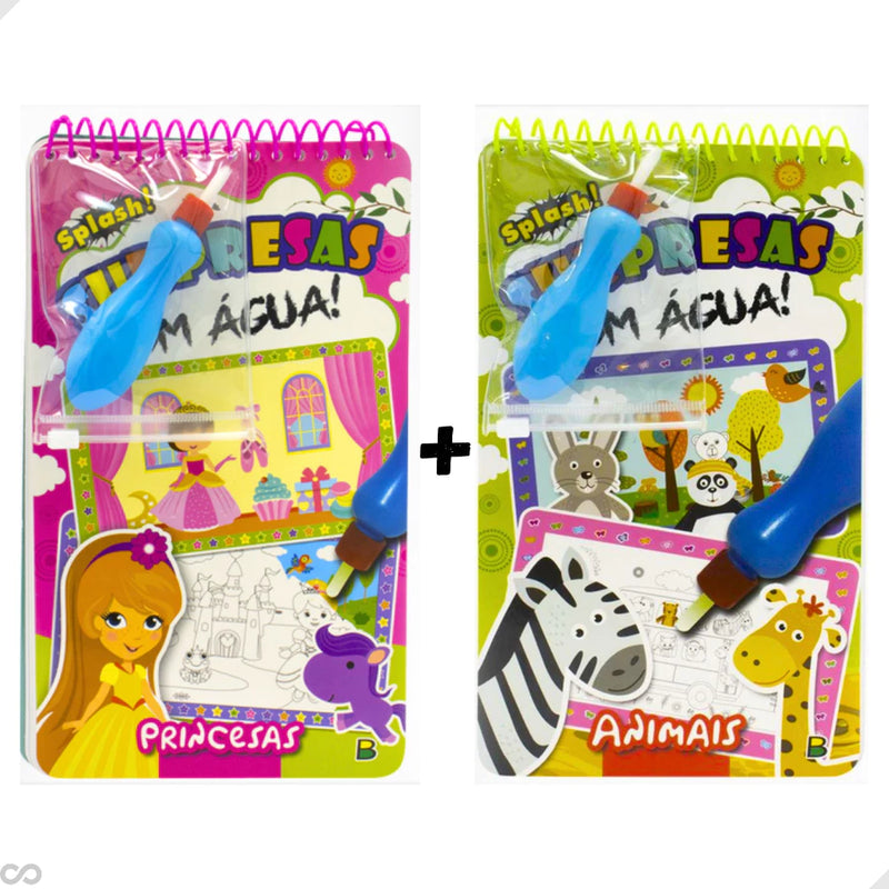 Livro infantil água mágica - livro + caneta - KIT COM 2 LIVROS