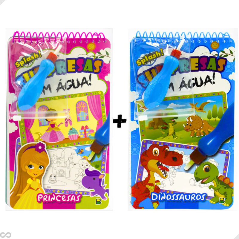 Livro infantil água mágica - livro + caneta - KIT COM 2 LIVROS