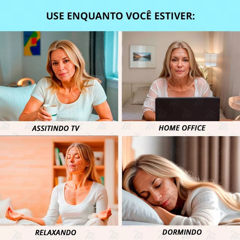 Adesivo/silicone lavável antirrugas - para o rosto