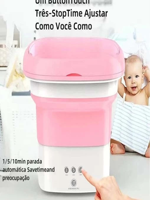 Mini Máquina de Lavar Roupas - Lava e centrífuga - 8 Litros