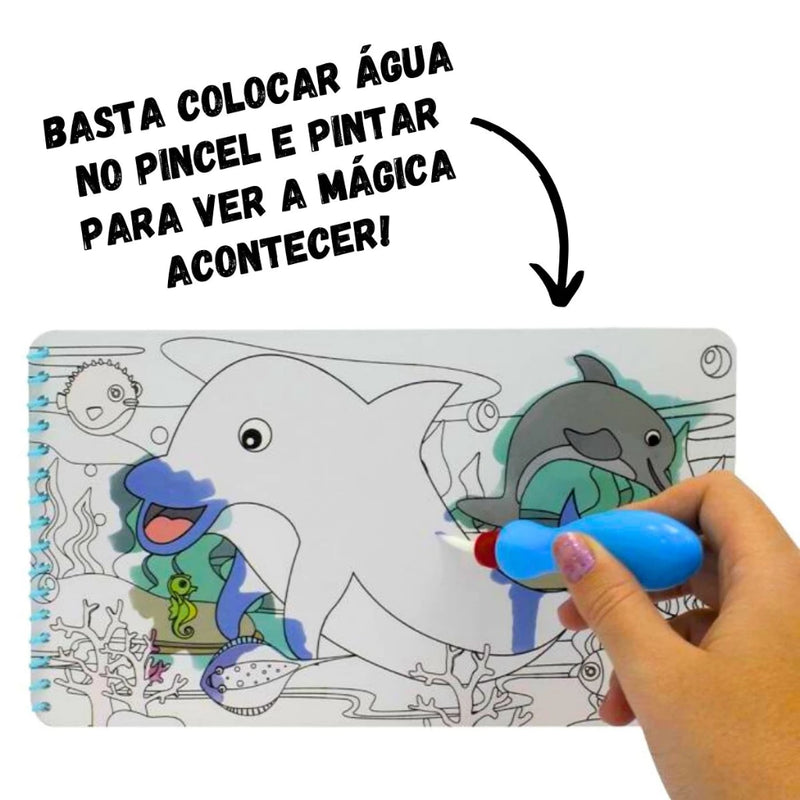 Livro infantil água mágica - livro + caneta - KIT COM 2 LIVROS