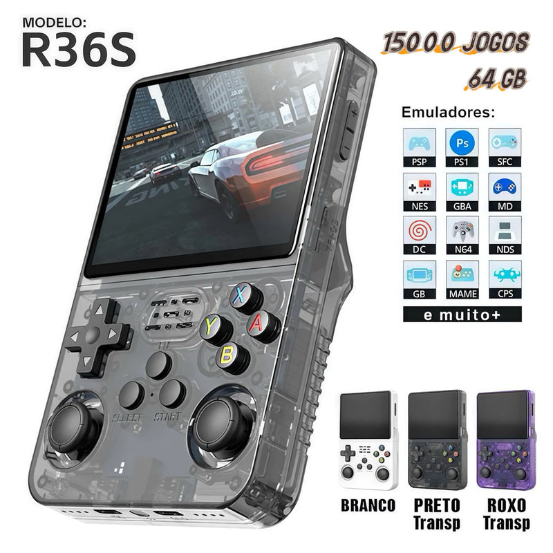 Console Portátil R36S + de 15.000 Jogos